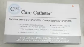 M14u Cure Urinary Catheters 16 Inch 41cm 14 Fr. Straight Tip 46 Pcs/2 Boxes New