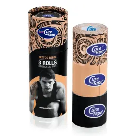 Sku-8717624165047 Curetape Cylinder Pack Kinesiology Tape 2 Inch X 2.7 Yds. Tattoo Rebel 3-pack