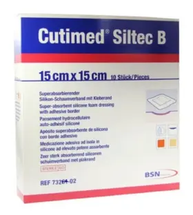 7328402 Cutimed Siltec B Silicone Foam Dressings 15 Cm X Box/10 Exp 5/12/25
