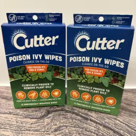 40037 Cutter 2 Boxes Of 24 Individually Wrapped Poison Ivy Wipes Cleanse On The Go