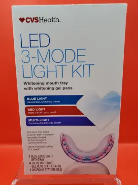 377968 Cvs Health Led 3 Mode Light Teeth Whitening Kit Blue Red Multi New