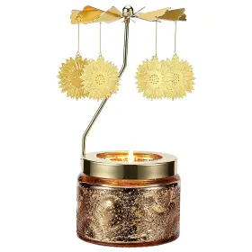 Ch031 Daisred Scented Candle Sunflower Rotatable Golden Gift Women Mom Daughter Gifts