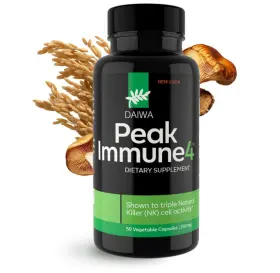 Peakimmune4 Daiwa Health Development 851814001000 Immune Support Supplement Rbac Shiitake Mushroom 50 Caps