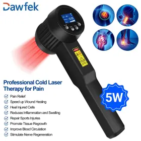 Lrp5000-650 Dawfek Laser Therapy Device 5w 650nm 808nm Infrared Light Soothe Aches Promote Healing