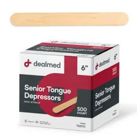782021 Dealmed 6 Inch Senior Tongue Depressors 5 000 Non-sterile Wood Depressor St