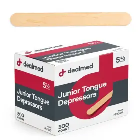 8542033207 Dealmed 6 Inch Senior Tongue Depressors 500 Non-sterile Wood Depressor Stic