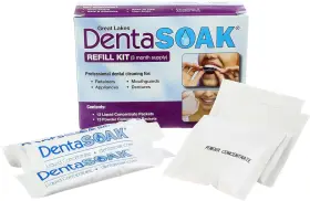 Dentasoak 712038746415 Refill Kit - Mouthguard Retainer Denture Appliance Transparent/clear