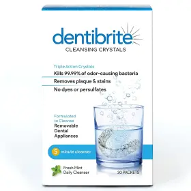 747742 Dentibrite Crystals Cleaner For Removable Dental 28 Count Pack Of 1 Clear