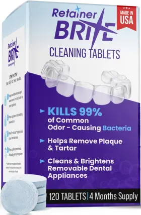 Dentsply 711181894653 Retainer Brite Cleaner Tablets For Ultrasonic Cleaners Used Cleani