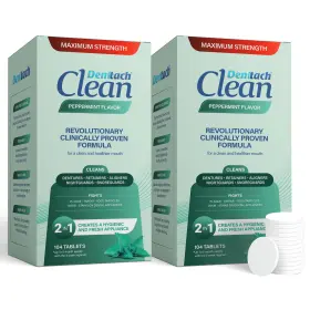 Clean2 Denttach Clean Retainer Cleaner Tablets Denture Cleaning Pack Of 2 White