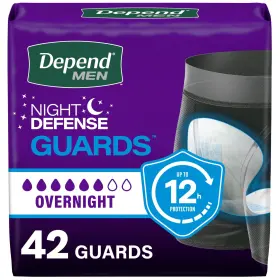 10036000583707 Depend Guards Incontinence Pads For Men Overnight Absorbency 42 Count