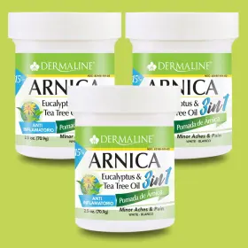 Dermaline 859420007263 Arnica Soothing Cream With Eucalyptus And Tea Tree 2.5 Fl Oz 3-pack