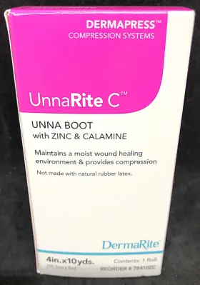 78410zc Dermapress Comression Stocking Lot Of 3 Nib Dermarite Unnarite C Unna Boot With Zinc And Calamine 4in X 10yds