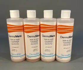 Dermarite 714196016089 Dermavera Skin And Hair Cleanser Ph Balanced 7.5 Oz With Shea Butter - Lot Of 4 New