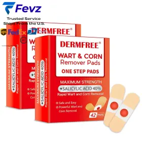Dermfree 765015952149 Corn Remover Pads For Feet And Toes 42 Count Maximum Strength 84