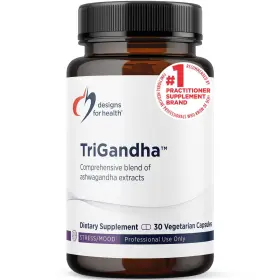 Tgd030 Designs For Health Ashwagandha Root Leaf Extract Adaptogenic Supplement 30 Capsules Vegan