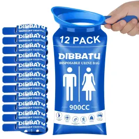 Dibbatu 762409707934 Disposable Urine Bags For Women 6/12pcs Female-friendly Travel Blue