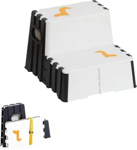 Hbcjd-2 Dijiameiya Toddler Step Stool Anti-slip Sturdy 2 Folding Stools For Black And White