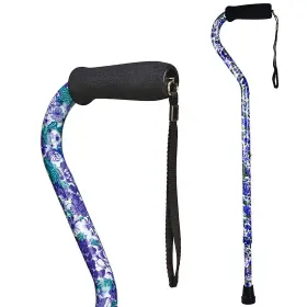 502-1300-9904 Dmi Offset Cane Foam Grip Purple Flowers Model Briggs