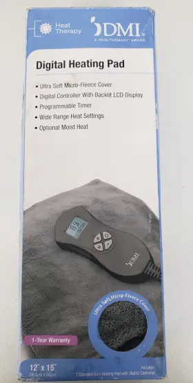 619-5138-1900 Dmi Open Box-dmi Digital Ultra Soft Heating Pad With Fully Customizable Heat Setting