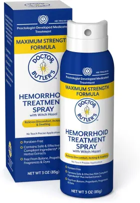 Doctor Butlers 850016254047 Hemorrhoid Spray - Treatment And Medicated 1pk