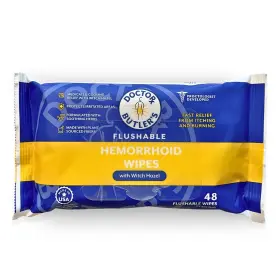 Doctor Butlers 850016254412 Flushable Hemorrhoid Wipes 48 Count Pack Of 1