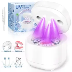 Yx-dw-uc1-us Dodowin Ultrasonic Retainer Cleaner Machine 45khz Cleaning Pod With White