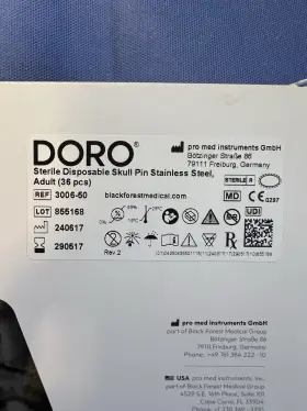 3006-50 Doro Disposable Skull Pins
