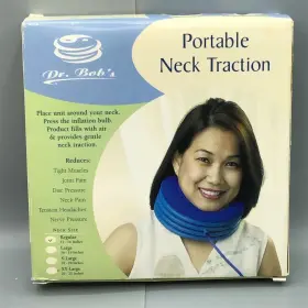 Dr. Bobs 832674000211 Portable Neck Traction Health Analyzer Blue Pain Relief Device