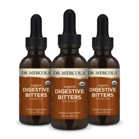 Dr. Mercola 810094213589 Digestive Bitters Liquid Drops Alcohol Free 0.67 Fl Oz 3 Pack Organic