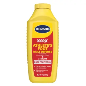 Dr. Scholls 888853004358 Foot Powder Scholl S Odor X Athlete 24 Hour Protection 4 Ounce Daily