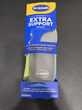 C0527 Dr. Scholls Womens Extra Support Insoles Gray 6-11 Trim To Fit 1 Pair Plus Size
