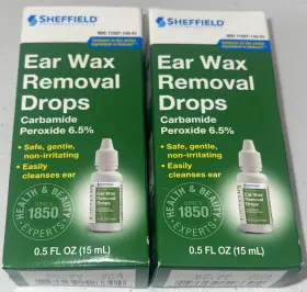 Dr. Sheffields 732953523304 2x Ear Wax Removal Drops 0.5 Fl Oz Ex 6/25 Free Fast Shipping