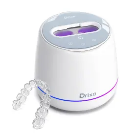 Ipx6 Drixo 769029764255 Ultrasonic Retainer Cleaner Machine Waterproof Arctic White