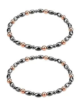 Drkao 768917867825 2 Pack Copper Magnetic Anklets For Women Middle Red