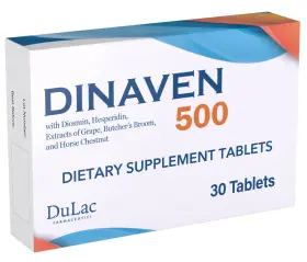 Dul C Farmaceutici 1982 Dinaven 500 Eu9 30 - Diosmin Hesperidin 500mg Count Pack Of 1 Neutral