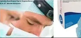 2103 Dynarex Surgical Cap For Operations Room Surgeons/ Nurses O. R. 21 Inch -blue Bx Of 100