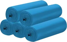 Ljd-01 Dztz 5 Rolls Small Trash Garbage Bags 4 Gallon Strong Thin Material Blue