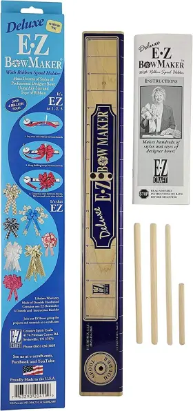 E-z Bowz 703570514594 Bow Maker Tool Diy Wreath Hair Bows Crafting Professional Deluxe Ez Bowmaker