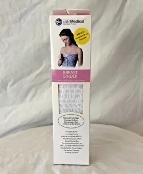 Eab Medical 811159010303 Compression Products Breast Binder White Medium Lined With Straps