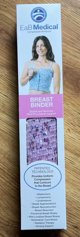 Eab Medical 811159011348 Compression Breast Binder Pink X-large 40-45 Inch New In The Box