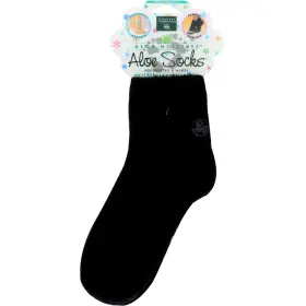 Eu0328 Earth Therapeutics Aloe Socks Black 1 Pair
