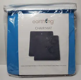 Earthing 723803636114 Clint Obers Grounding Chair Mat Kit - 2 Pack Black With Book New