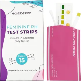 Ecoblossom 850026599343 Vaginal Ph Test Strips For Women - Check Balance Monitor