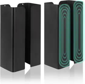 Mth001 Ecoseao Magnetic Glove And Tissue Dispenser Holder - Adjustable Size Holds Boxes Black