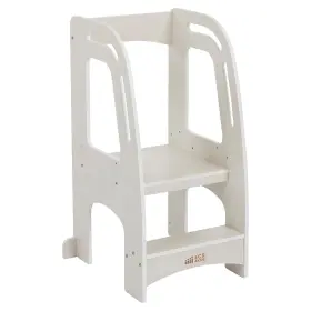 Elr-17518-ww Ecr4kids Chefs Helper Kitchen Tower Step Stool White Wash