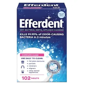 10814832015876a Efferdent Retainer Cleaning Tablets Denture Cleanser For 102 Count