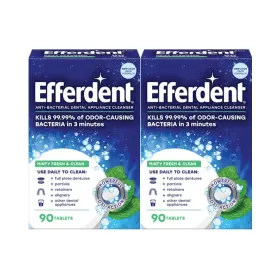 501468 Efferdent Retainer Cleaning Tablets Denture 90 Count Pack Of 2