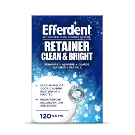 Efferdent 814832011437 Retainer Clean And Bright Cleaner Tablets 120 Count