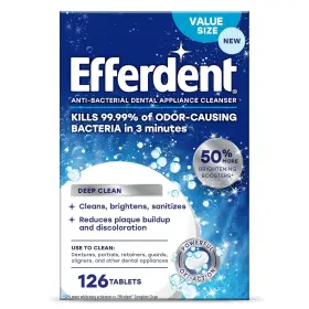 Efferdent 814832011512 Deep Clean Retainer Cleaning Tablets Denture Cleanser
